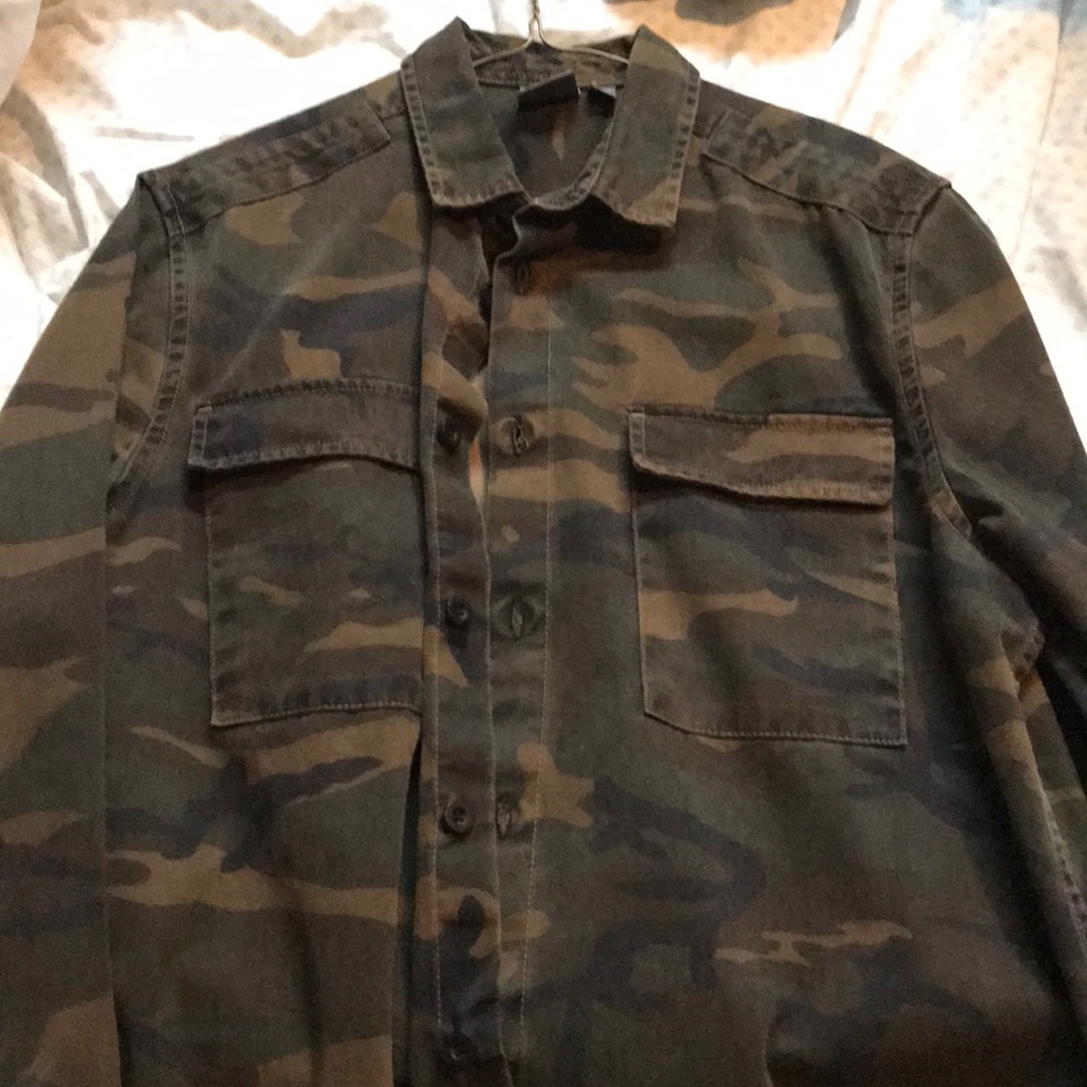 Camo long sleeve flannel